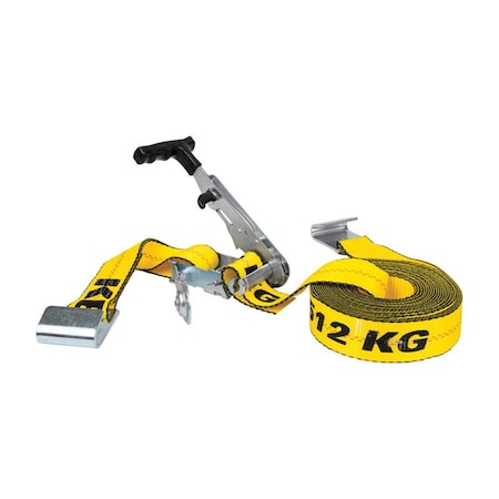 Keeper 2 in. x 27 ft. Yellow Flat Tie Down with Ratchet - 3333 lbs 8015814